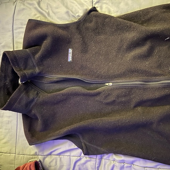 Mens Patagonia Black Fuzzy Vest - Picture 5 of 6